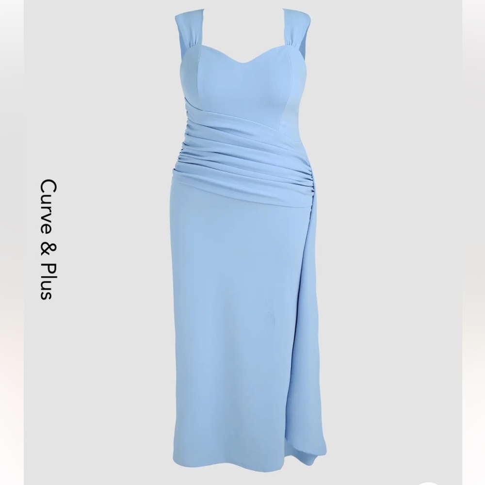 Cider curve & plus perrywinkle Gown